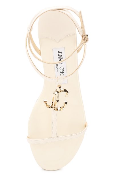 Кожаные сандалии alodie JIMMY CHOO, арт. AL0DIE FLAT/NPA, фото 5