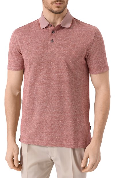 Поло из хлопка и льна BOSS, арт. 50537501, фото 3