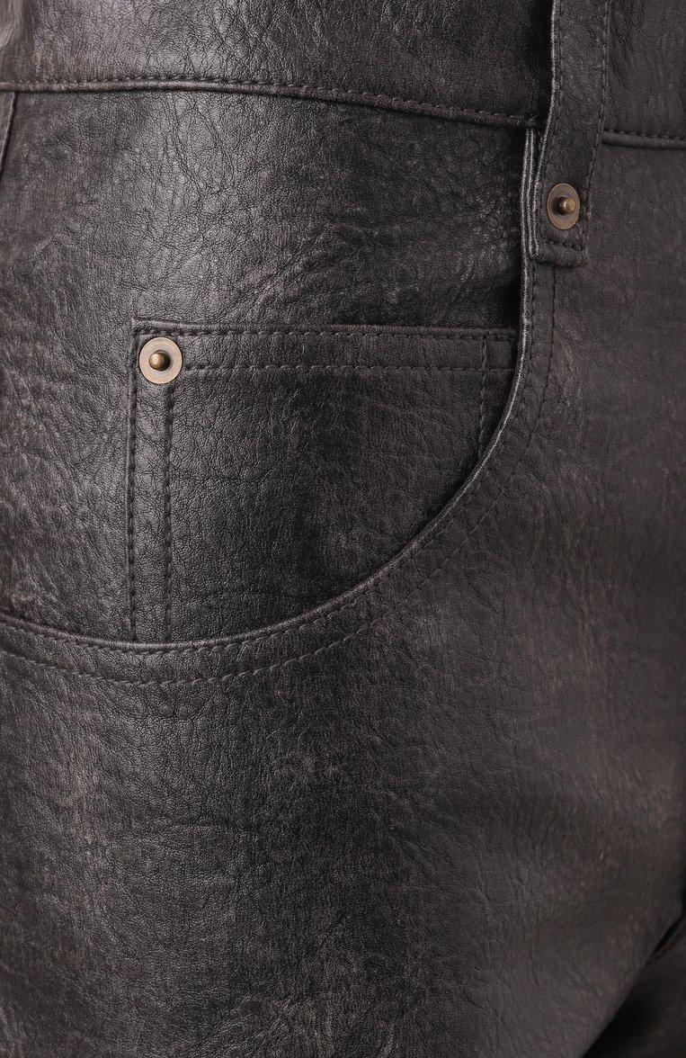 Женские брюки ISABEL MARANT ETOILE черного цвета, арт. 25PPA0519FA-C1B01E | Фото 6 (Длина (брюки, джинсы): Стандартные; Женское Кросс-КТ: Брюки-одежда; Силуэт Ж (брюки и джинсы): Прямые; Стили: Гранж)