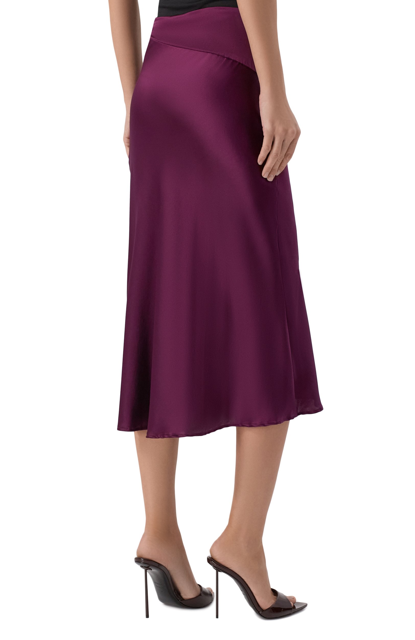 Шелковая юбка NINA RICCI фиолетового цвета по цене 98700 руб., арт. 26ACJU017/SE1415, фото 4 Шелковая юбка NINA RICCI, арт. 26ACJU017/SE1415, фото 4
