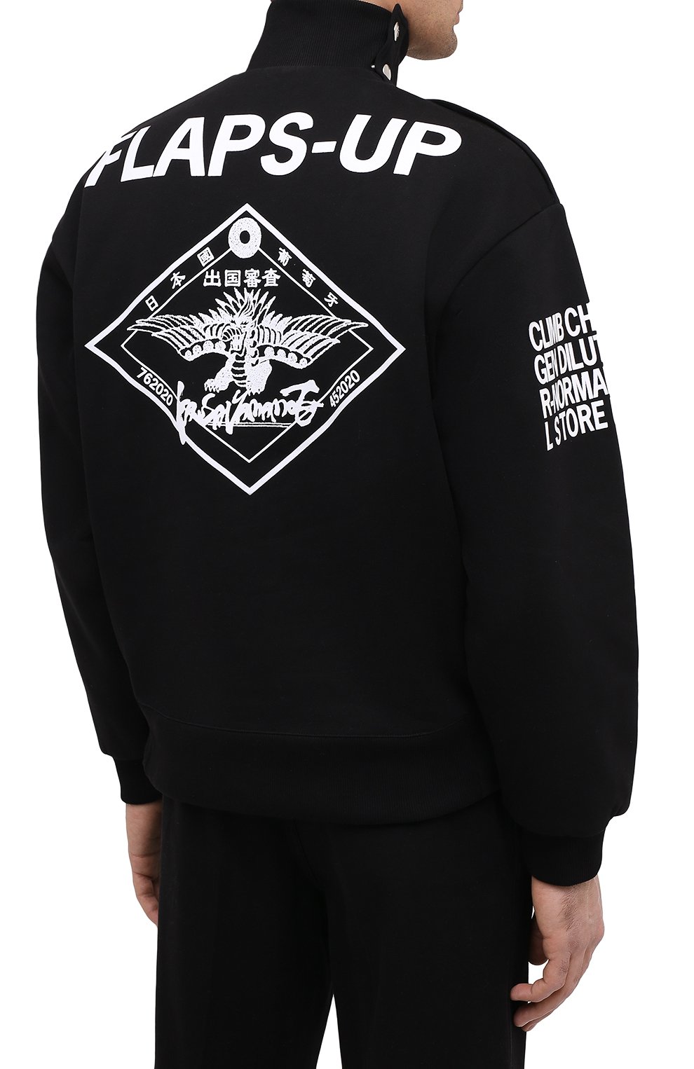 Мужской черный утепленный свитшот kenzo x kansai yamamoto KENZO