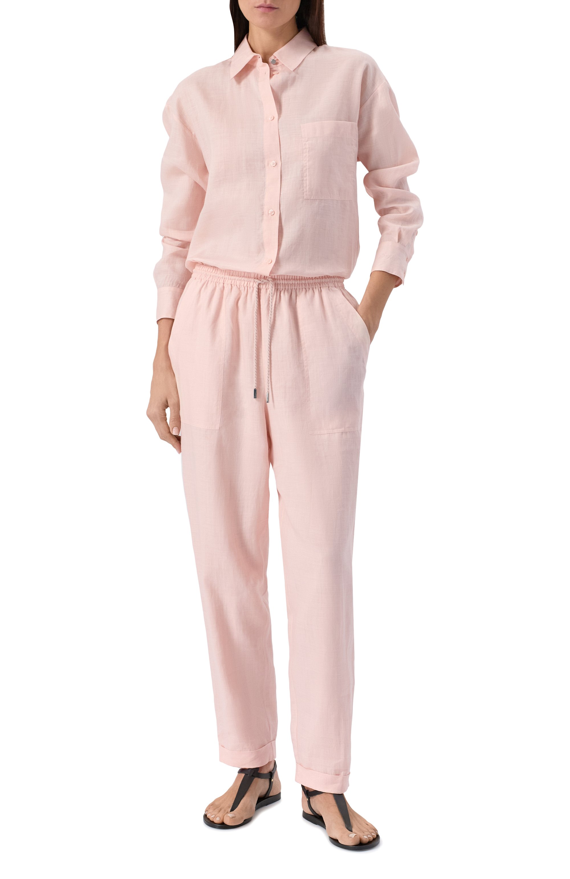 Брюки BOSS ORANGE розового цвета по цене 19950 руб., арт. 50537916, фото 2 Брюки BOSS ORANGE, арт. 50537916, фото 2