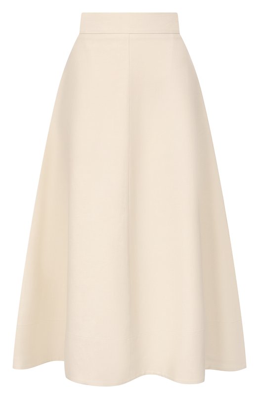 Юбка из вискозы и льна P.A.R.O.S.H. D621191/RAISA26 Кремовый D621191/RAISA26