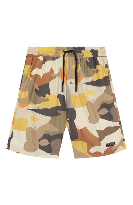 Детские хлопковые шорты MSGM KIDS разноцветного цвета, арт. S5MSJBBE014 | Фото 1 (Материал сплава: Проставлено; Нос: Не проставлено; Материал внешний: Хлопок)