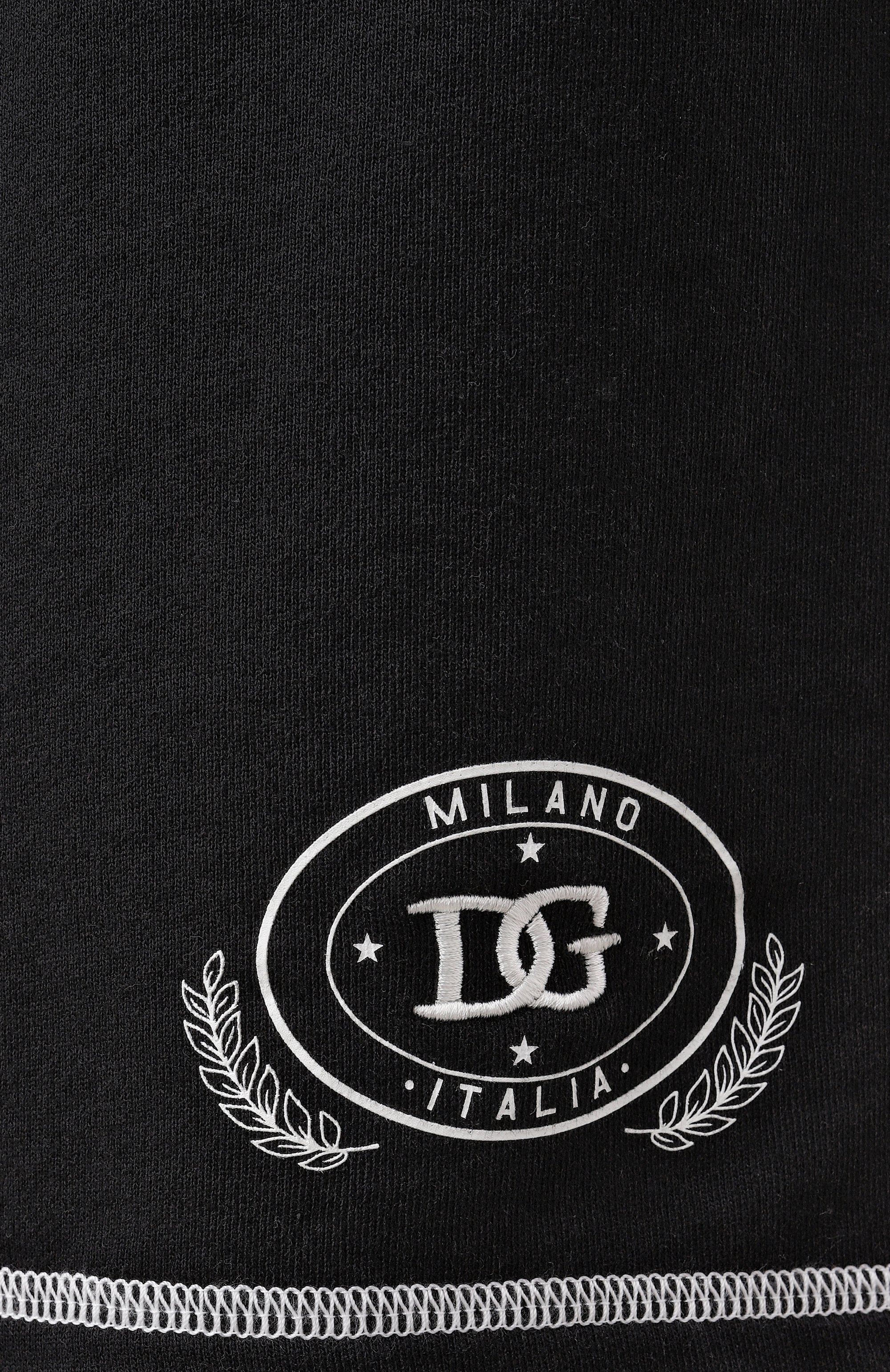 Хлопковые шорты DOLCE & GABBANA черного цвета по цене 67400 руб., арт. GP08BZ/G7N0N, фото 6 Хлопковые шорты DOLCE & GABBANA, арт. GP08BZ/G7N0N, фото 6