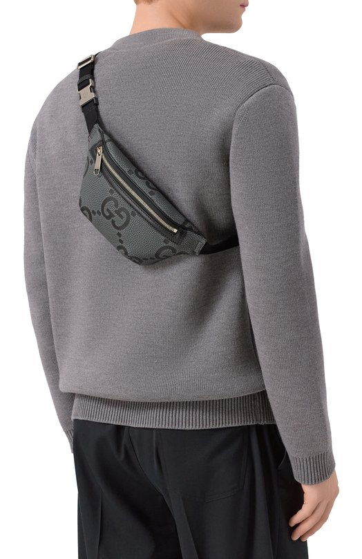 Поясная сумка Jumbo GG small Gucci 658582/AAEB9 Серый  658582/AAEB9 Фото 2