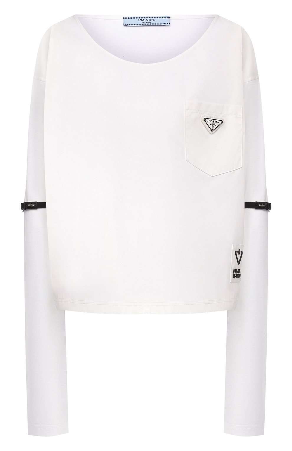 Хлопковый лонгслив PRADA, арт. 134619-1XBH-F0009-202, фото 1