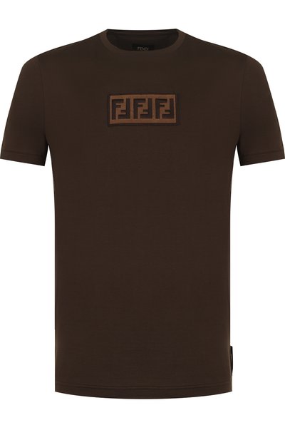 Хлопковая футболка с принтом FENDI, арт. FY0894 A28U, фото 1