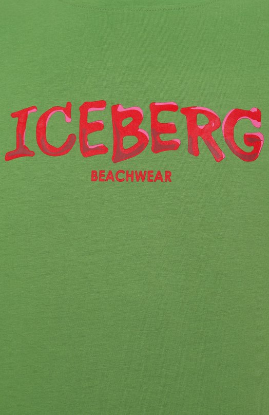 Хлопковая футболка Iceberg ICE25MTS01 Зелёный  ICE25MTS01 Фото 6