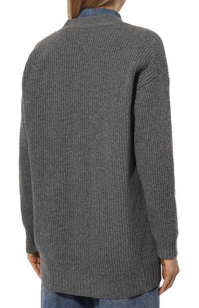 Кардиган из шерсти и вискозы WEEKEND MAX MARA серого цвета по цене 39150 руб., арт. NEGUS, фото 4 Кардиган из шерсти и вискозы WEEKEND MAX MARA, арт. NEGUS, фото 4