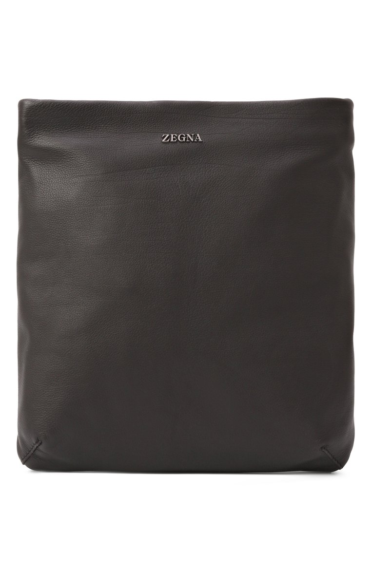 Мужская сумка ZEGNA темно-коричневого цвета, арт. C2228Z/LH0T0 | Фото 1 (Материал: Натуральная кожа; Размер: medium; Ремень/цепочка: На ремешке)