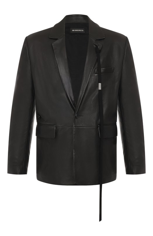Кожаный пиджак Ann Demeulemeester B0012054/LT038 Чёрный B0012054/LT038