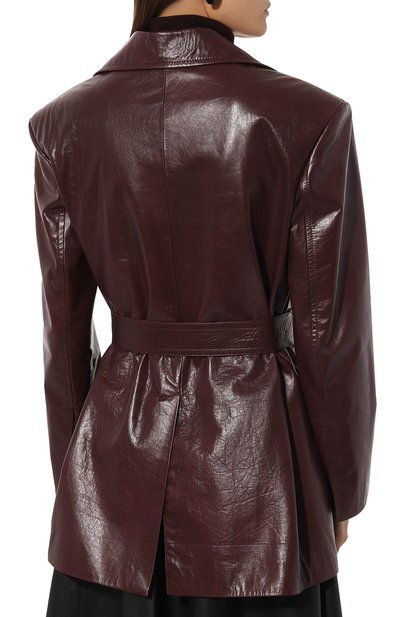 Кожаный жакет COLOR TEMPERATURE бордового цвета по цене 360000 руб., арт. К-16/581, фото 4 Кожаный жакет COLOR TEMPERATURE, арт. К-16/581, фото 4