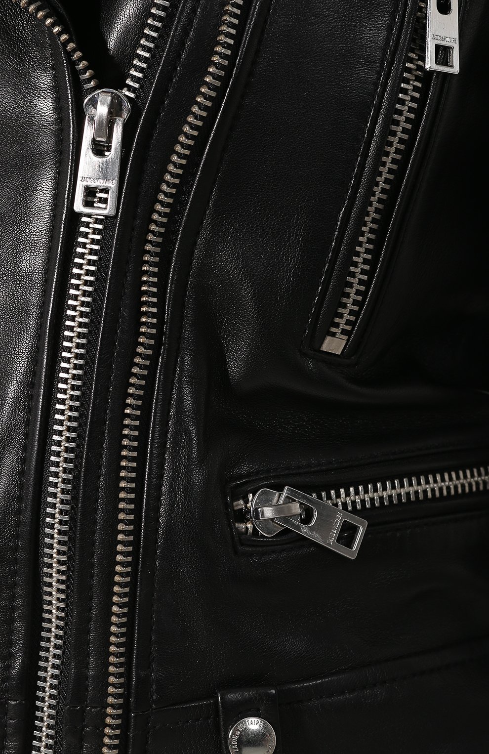 Кожаная куртка ZADIG AND VOLTAIRE черного цвета по цене 51750 руб., арт. SHCS1403F, фото 5 Кожаная куртка ZADIG AND VOLTAIRE, арт. SHCS1403F, фото 5