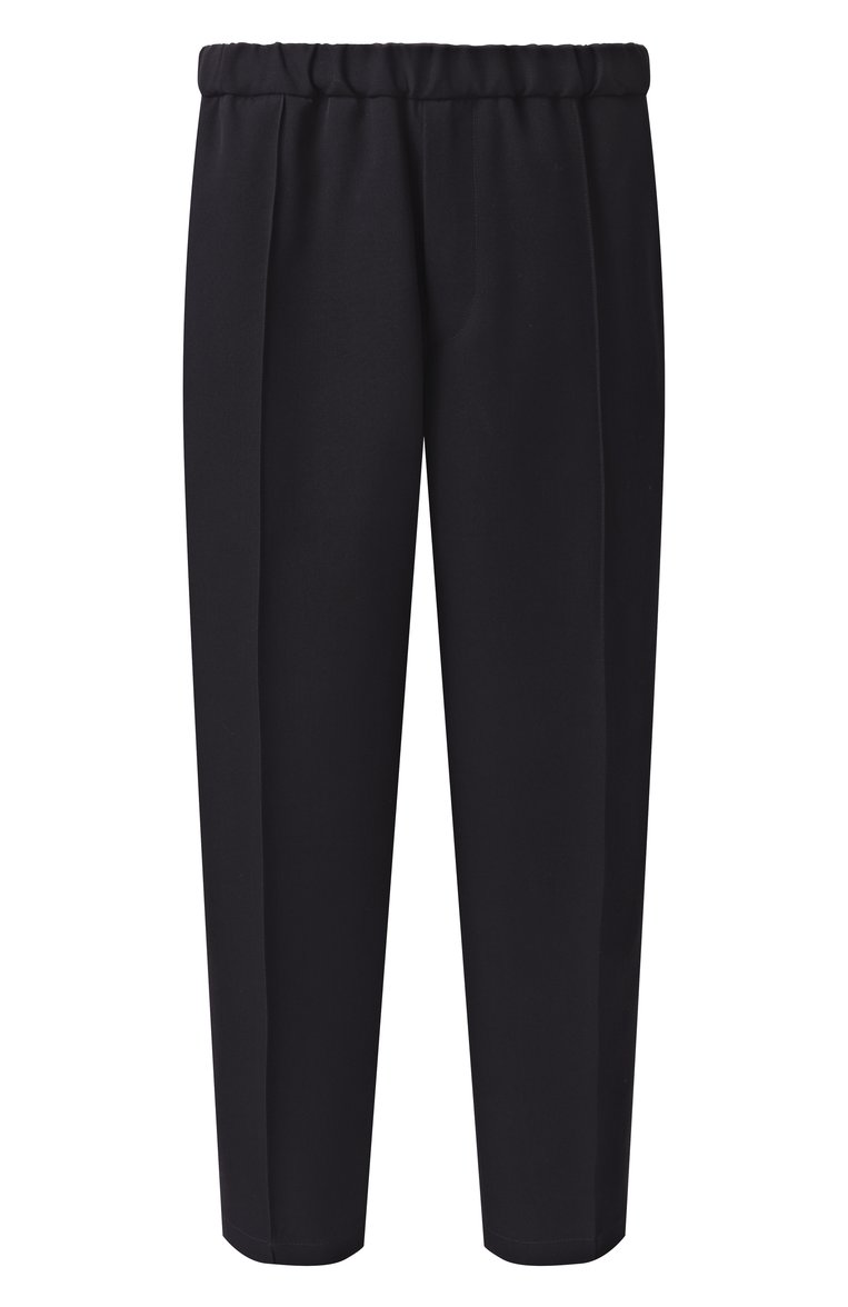 Мужские шерстяные брюки JIL SANDER черного цвета, арт. J21KA0012/J40002 | Фото 1 (Длина (брюки, джинсы): Стандартные; Материал внешний: Шерсть; Драгоценные камни: Проставлено; Материал сплава: Проставлено; Случай: По�вседневный; Стили: Кэжуэл)