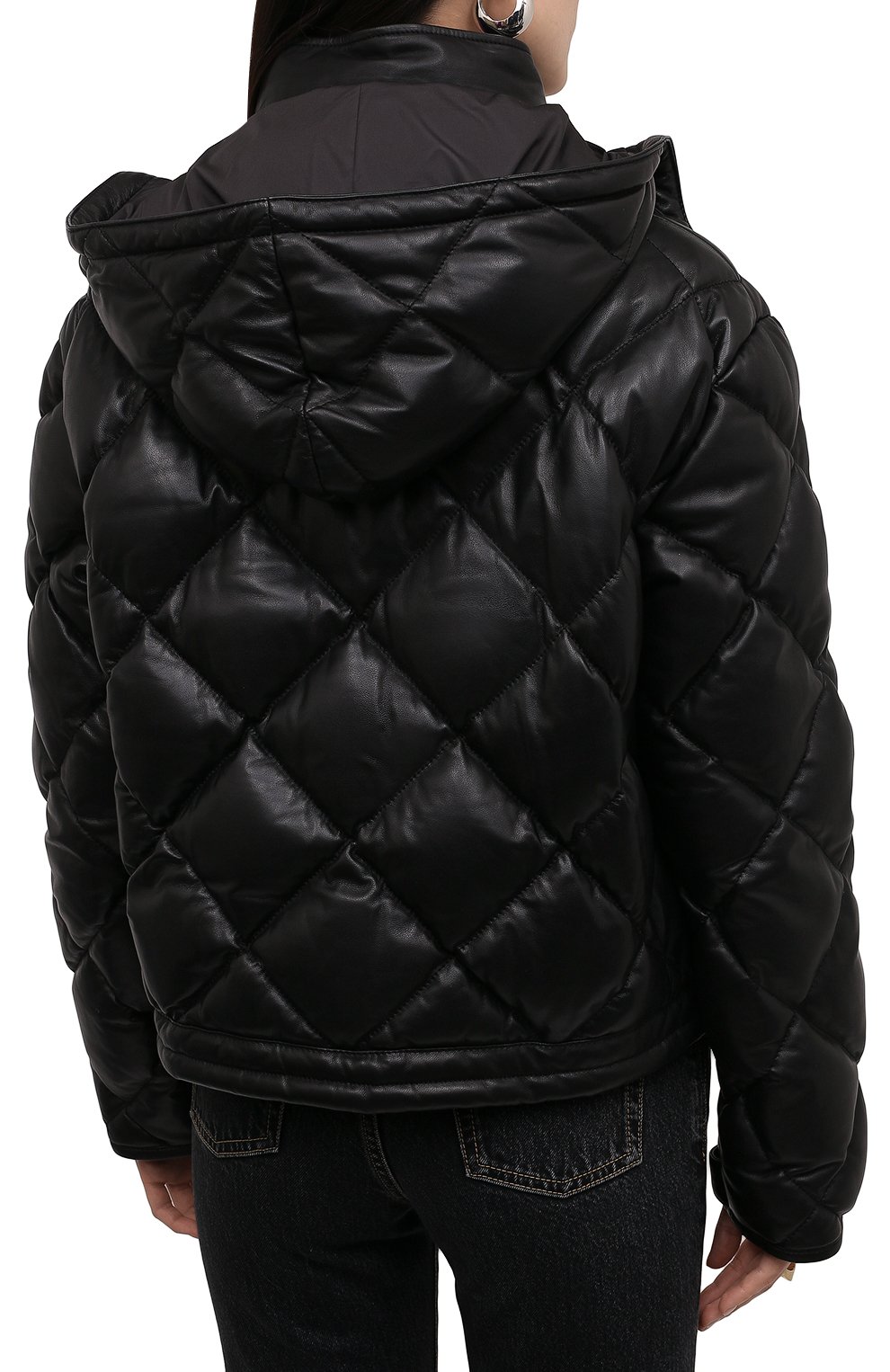 Кожаная куртка с капюшоном SAINT LAURENT, арт. 672898/YC2SW, фото 4