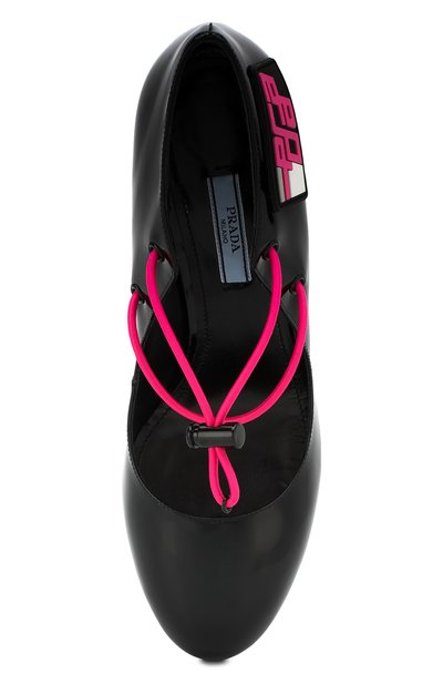 Кожаные туфли на шпильке PRADA, арт. 1I127L-JHR-F0JNG-90, фото 5