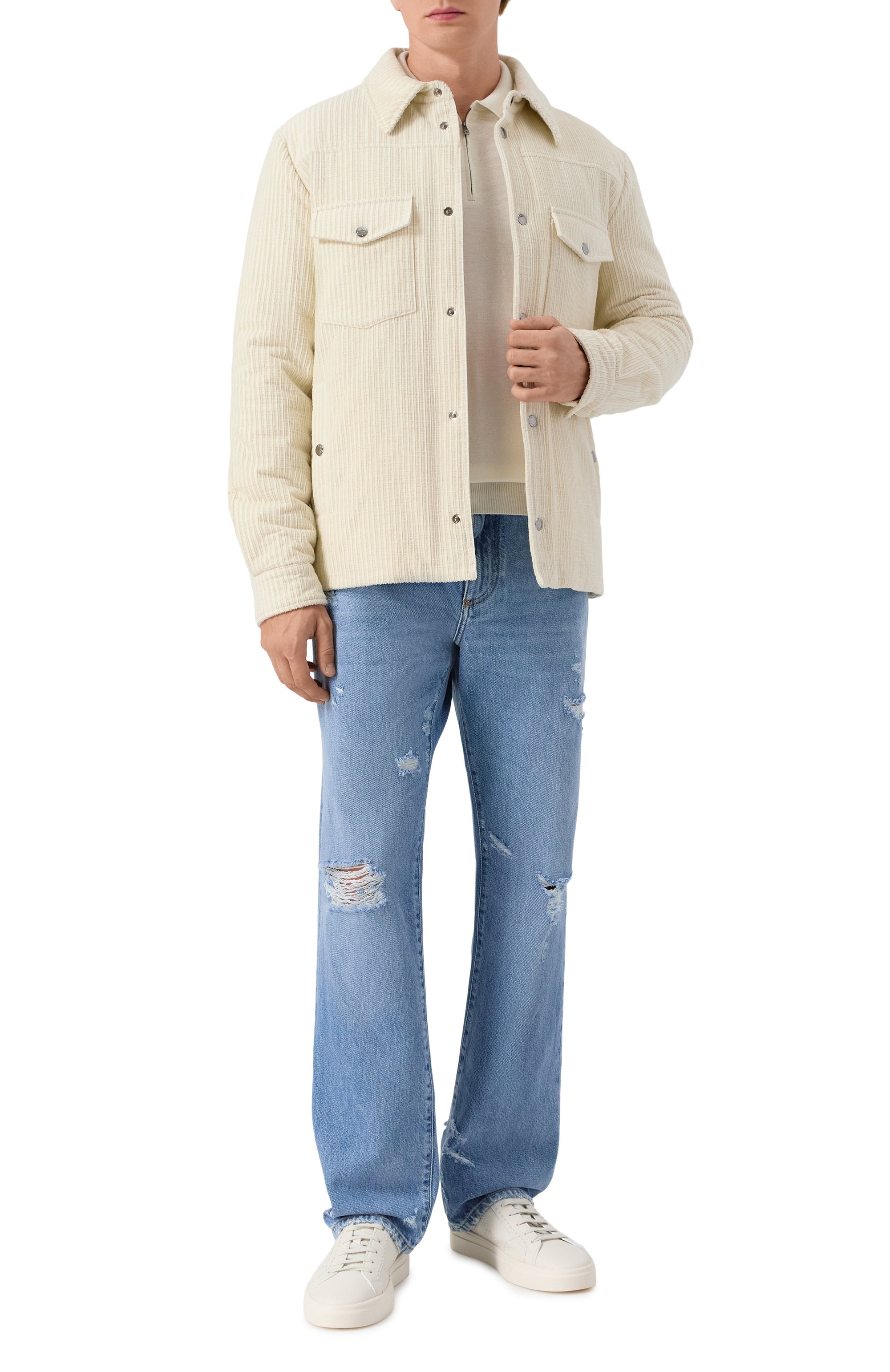 Хлопковая куртка-рубашка DOLCE & GABBANA, арт. G9BRET/FUVLK, фото 2