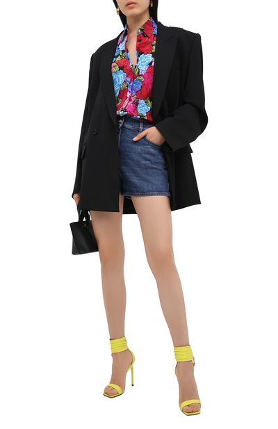 Кожаные босоножки safety pin VERSACE, арт. DST429P/DNA5, фото 2