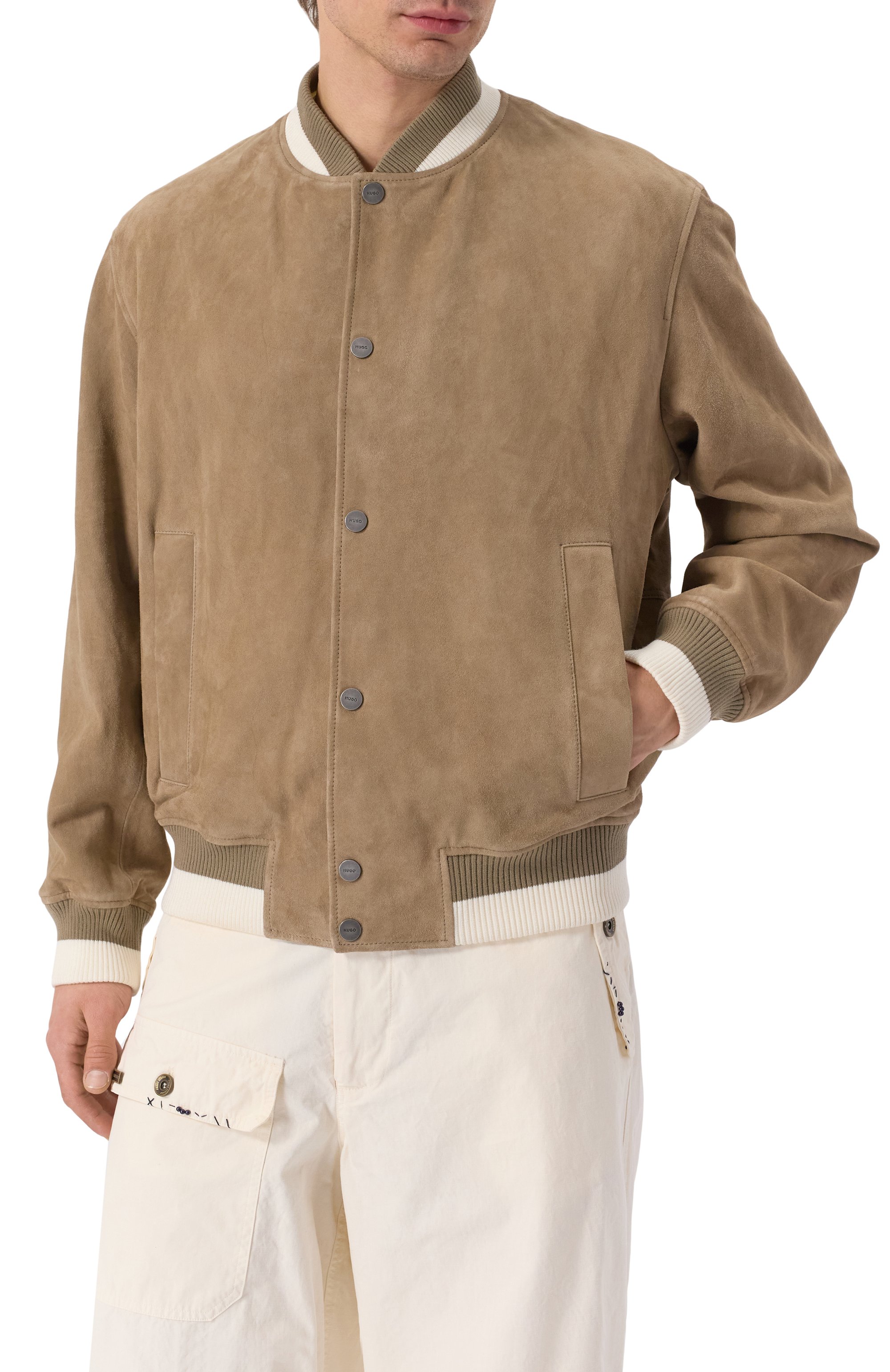 Замшевый бомбер HUGO, арт. 50534326, фото 3