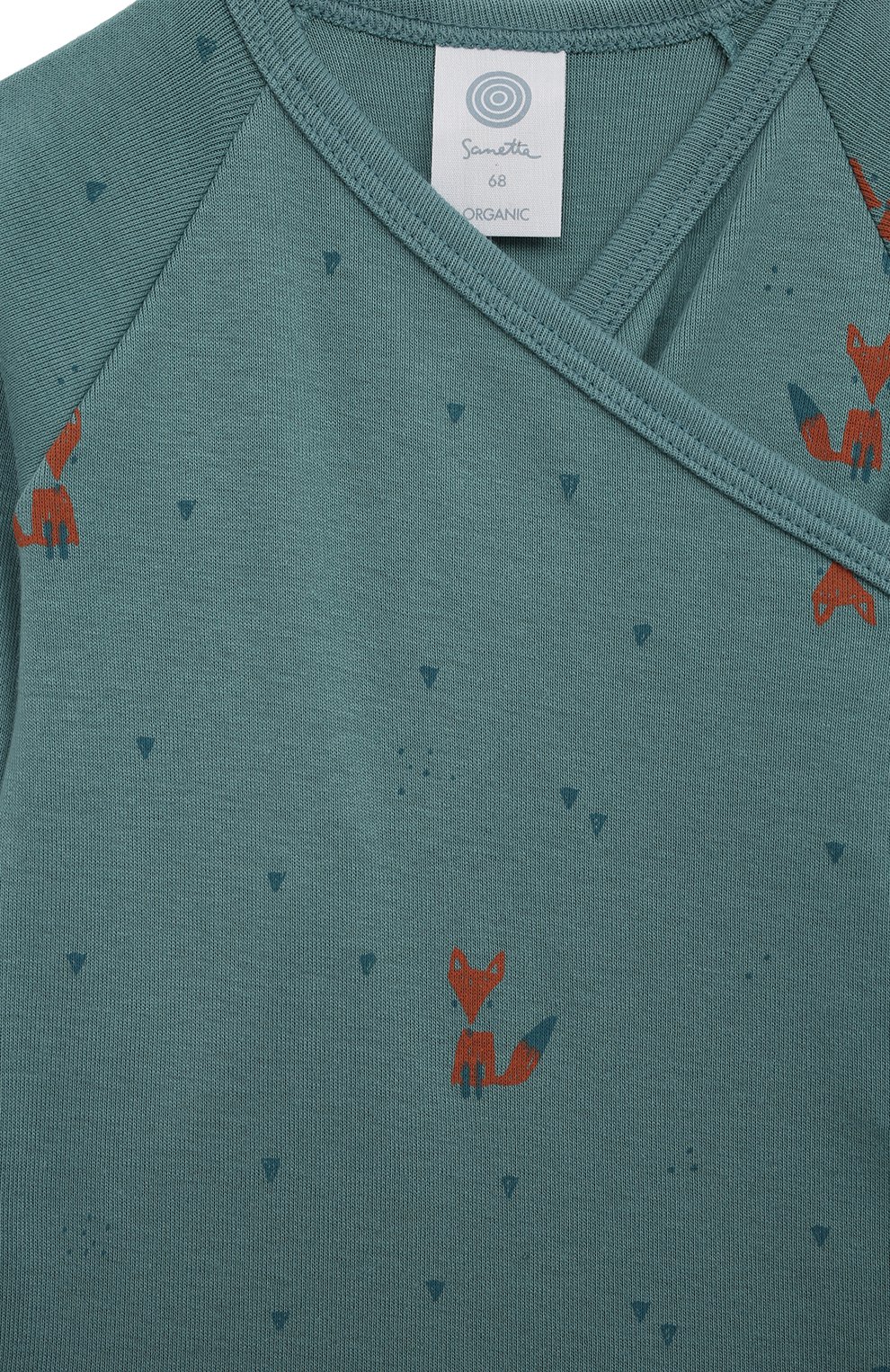 Хлопковое боди SANETTA зеленого цвета по цене 2565 руб., арт. 324032, фото 3 Хлопковое боди SANETTA, арт. 324032, фото 3