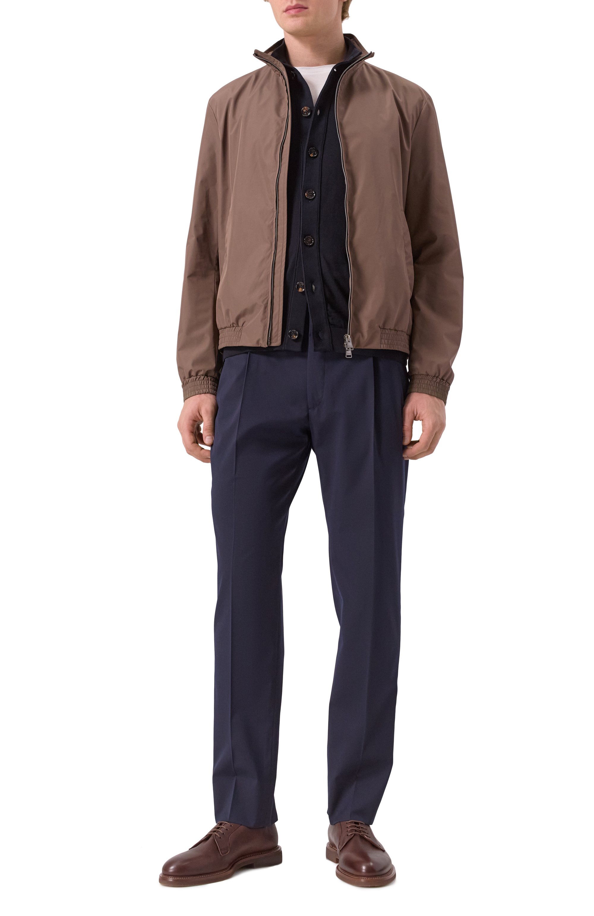 Хлопковый кардиган MOORER темно-синего цвета по цене 166000 руб., арт. STERLING, фото 2 Хлопковый кардиган MOORER, арт. STERLING, фото 2