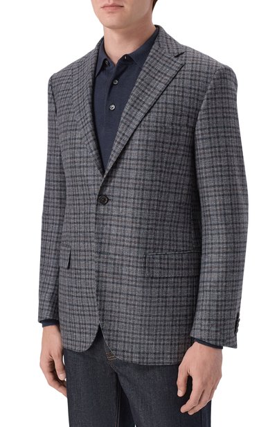 Шерстяной пиджак CORNELIANI темно-синего цвета по цене 127500 руб., арт. 286008/2A16226, фото 3 Шерстяной пиджак CORNELIANI, арт. 286008/2A16226, фото 3
