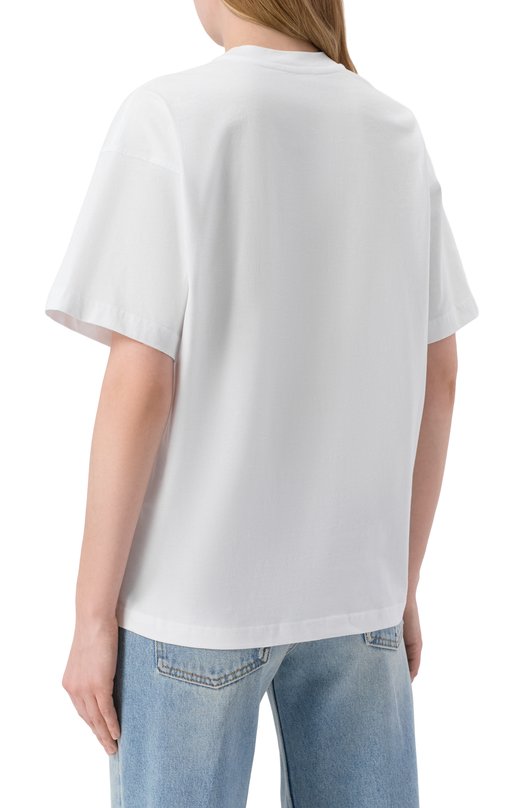 Хлопковая футболка Moschino V0703/0541 Белый  V0703/0541 Фото 4
