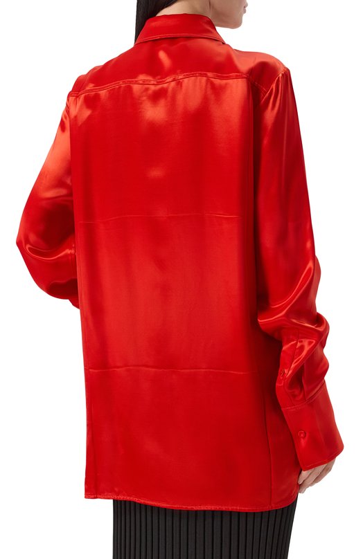 Атласная блузка Jil Sander J03DL0183-J66147 Красный  J03DL0183-J66147 Фото 4