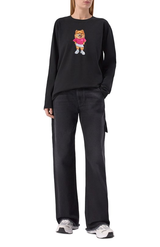 Хлопковый лонгслив Flashin FS26LSCH Чёрный  FS26LSCH Фото 2