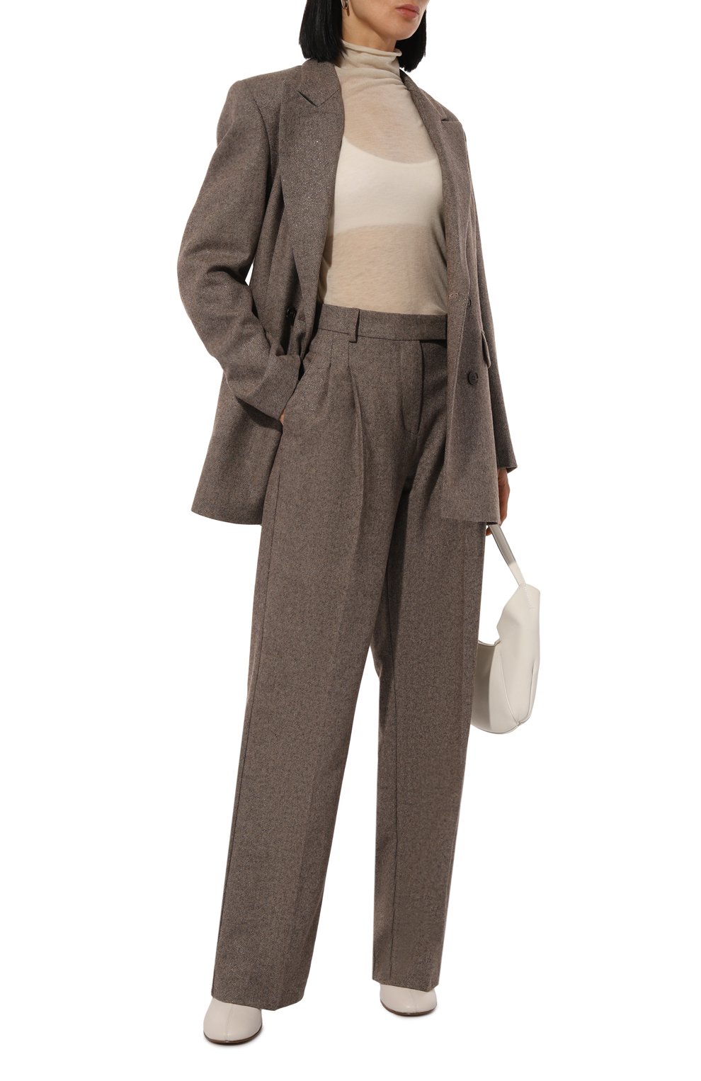 Шерстяные брюки SEVEN LAB коричневого цвета по цене 22680 руб., арт. SPU.03.764.136, фото 2 Шерстяные брюки SEVEN LAB, арт. SPU.03.764.136, фото 2