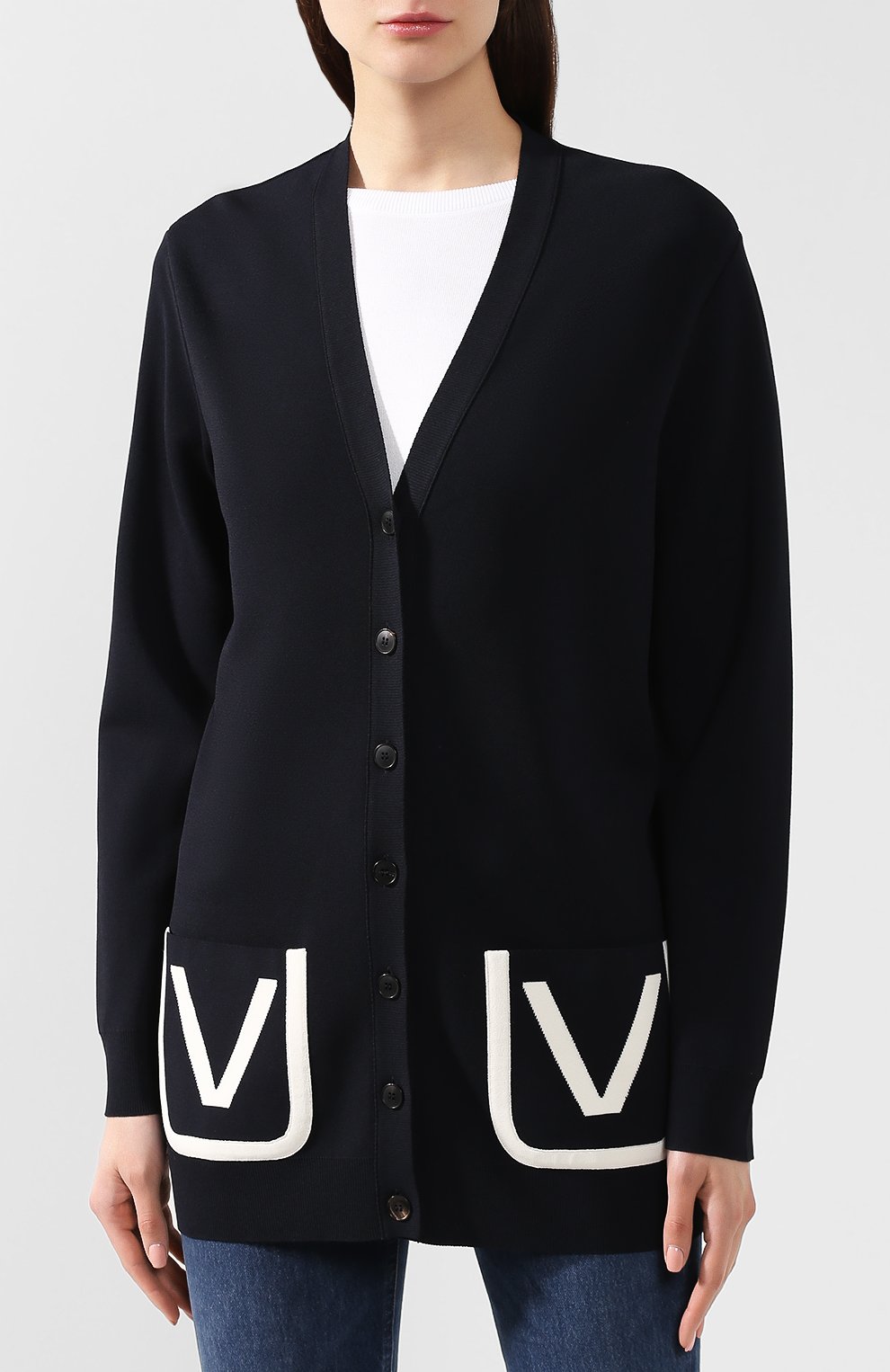 Кардиган из вискозы VALENTINO, арт. RB3KA00ANDD, фото 3