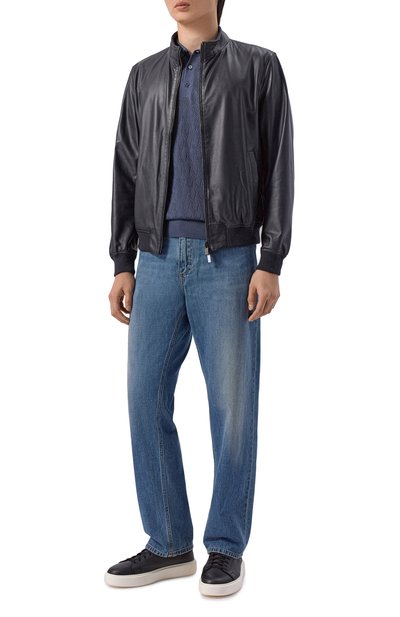 Поло из шелка и хлоп ка CORNELIANI, арт. 27M554/2725167, фото 2