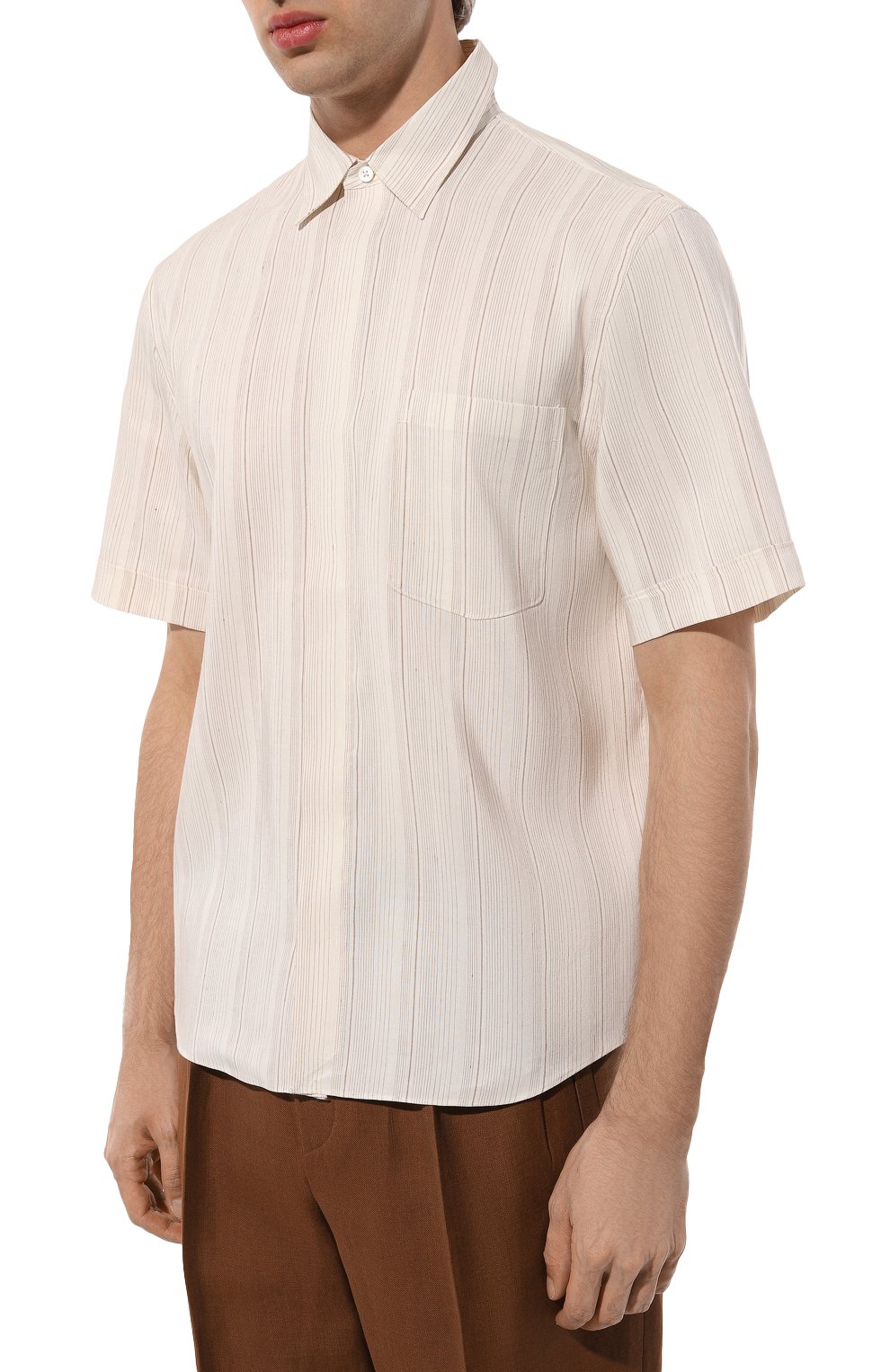 Рубашка изо льна и шелка ZEGNA, арт. UDX45A7/SCP7, фото 3