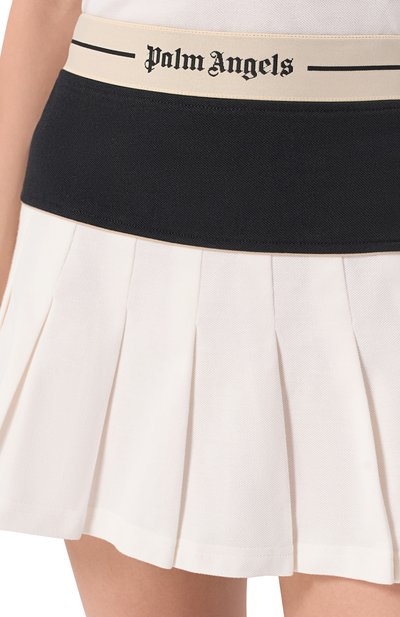 Хлопковая юбка PALM ANGELS, арт. PWCC095S26FAB001, фото 5