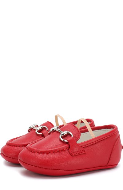 Ко жаные мокасины с эластичной перемычкой GUCCI, арт. 526103/BKPI0, фото 1