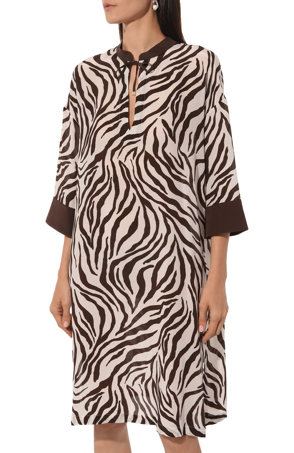 Шелковая туника WEEKEND MAX MARA кремового цвета по цене 62710 руб., арт. CLASSE 241622102, фото 3 Шелковая туника WEEKEND MAX MARA, арт. CLASSE 241622102, фото 3