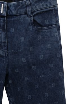 Детские джинсы GIVENCHY синего цвета, арт. H14222/6A-12A | Фото 3 (Детали: Декор; Материал сплава: Проставлено; Нос: Не проставлено; Ма�териал внешний: Хлопок; Ростовка одежда: 5 лет | 110 см, 7 лет | 122 см, 9 лет | 134 см, 12 лет | 152 см)