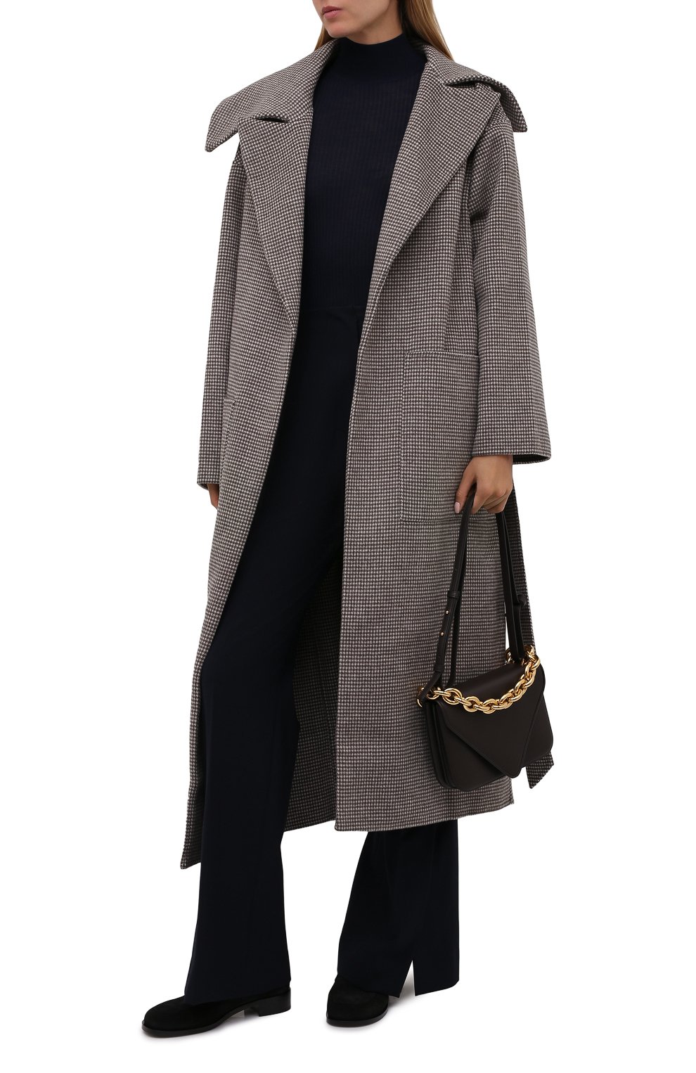 Пальто из шерсти и шелка NANUSHKA серого цвета по цене 96200 руб., арт. NW21PF0W00767, фото 2 Пальто из шерсти и шелка NANUSHKA, арт. NW21PF0W00767, фото 2