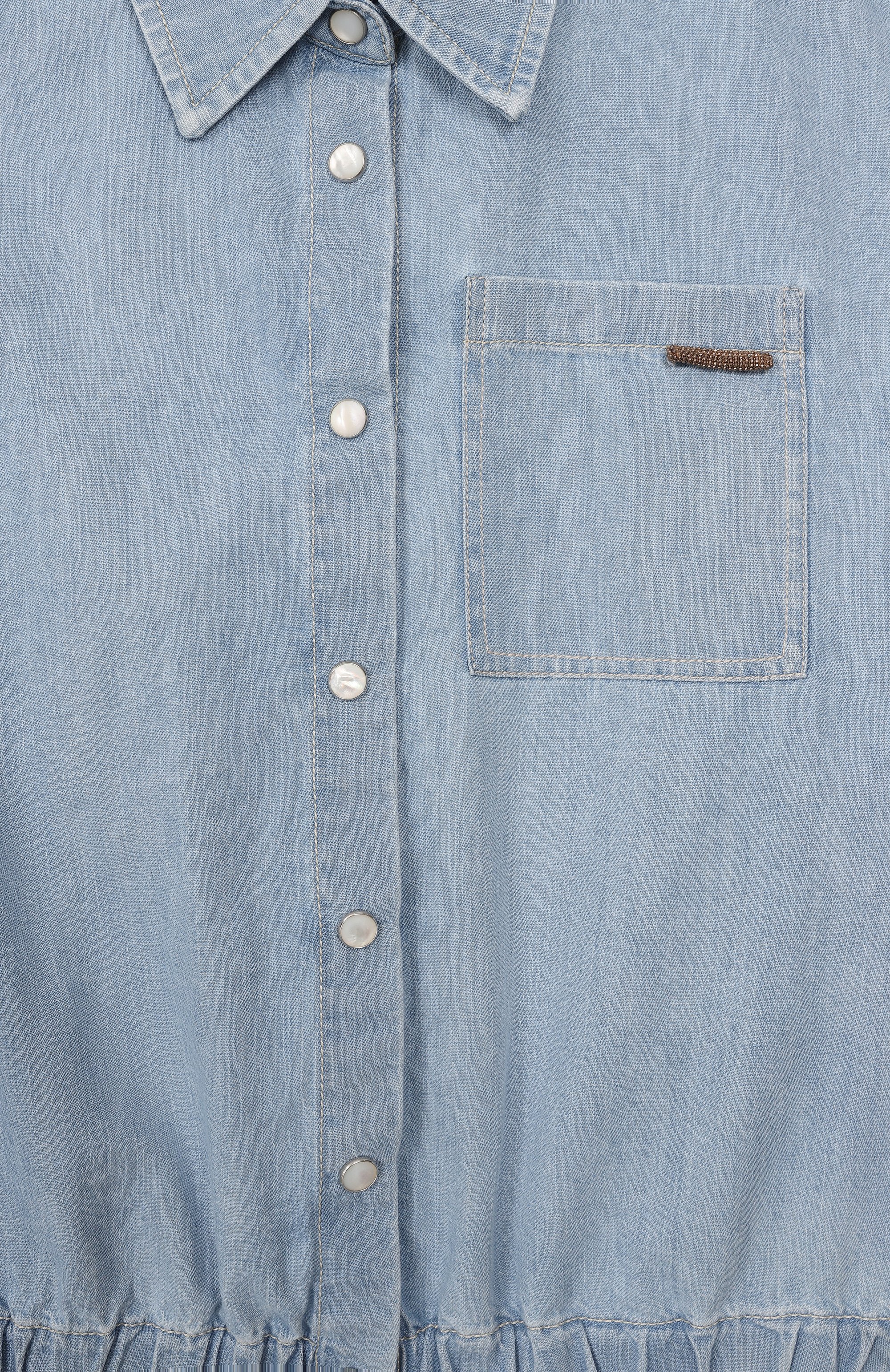 Джинсовая рубашка BRUNELLO CUCINELLI, арт. BH192C865C, фото 3