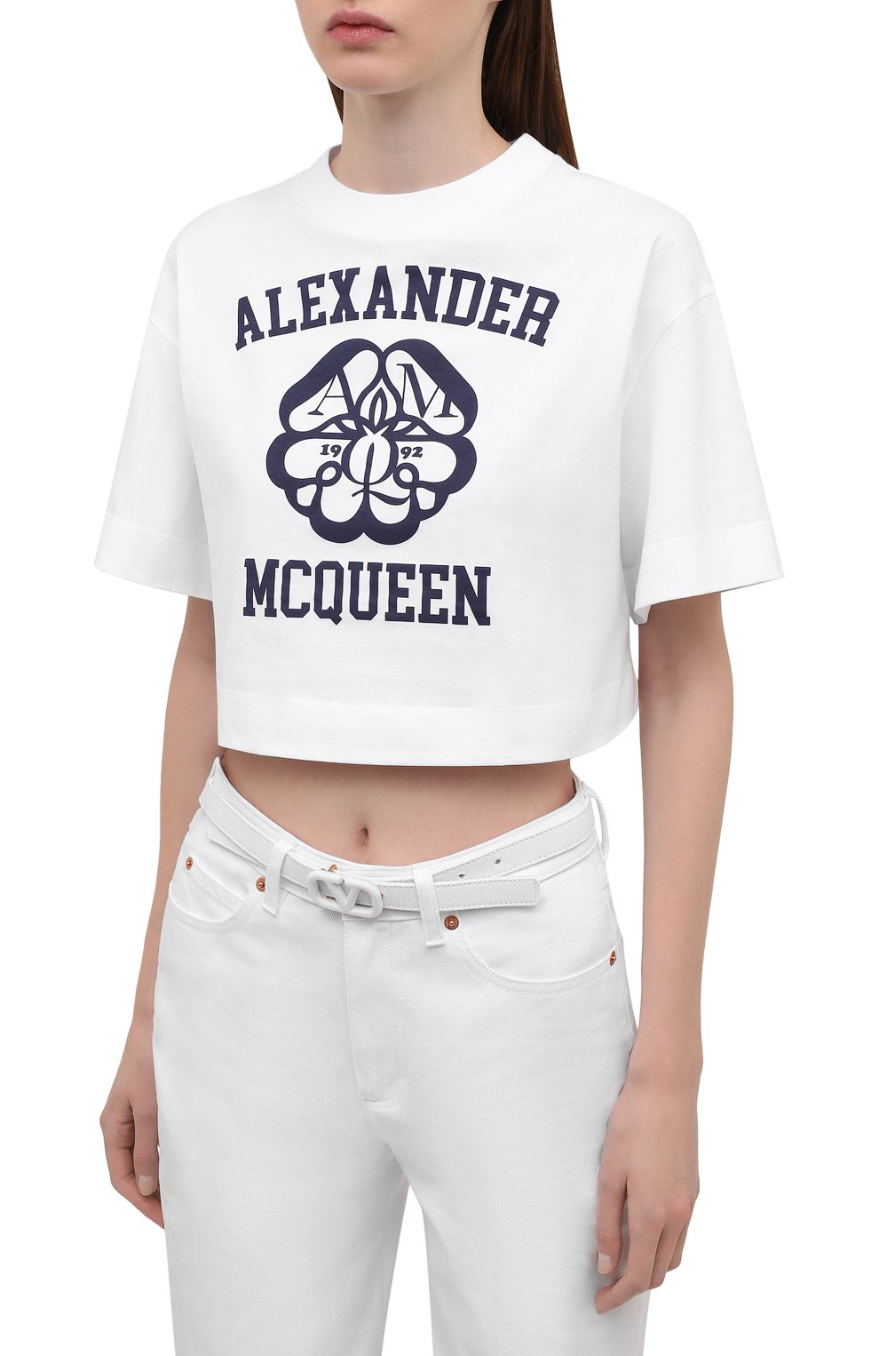 Хлопковая футболка ALEXANDER MCQUEEN, арт. 687636/QZAEZ, фото 3