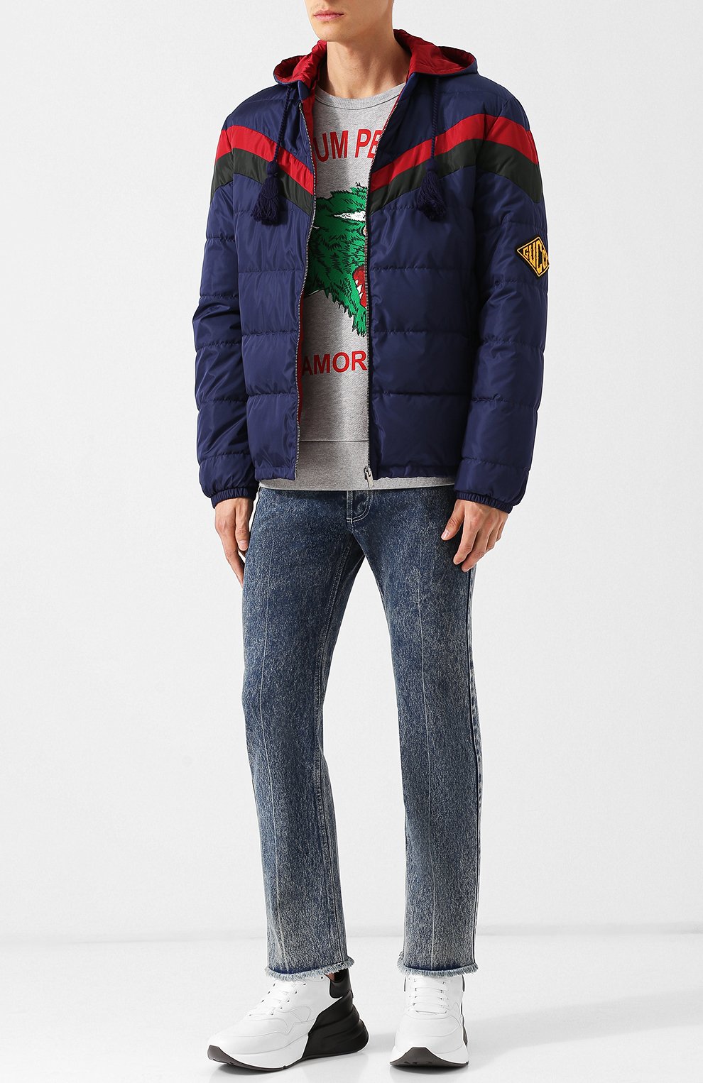 Стеганый пуховик на молнии с капюшоном GUCCI, арт. 522620/Z4190, фото 2