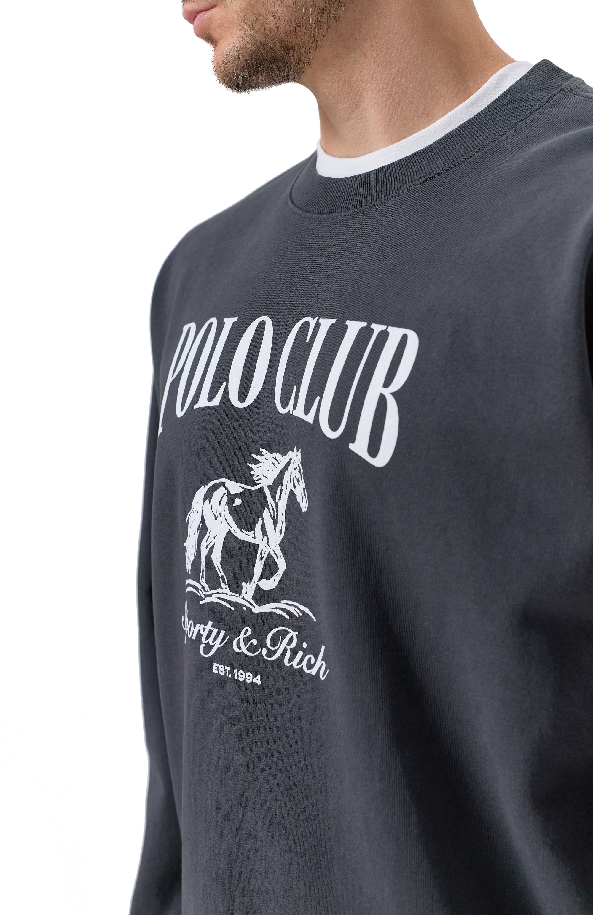 Хлопковый свитшот SPORTY AND RICH, арт. ST07165261BA02, фото 6