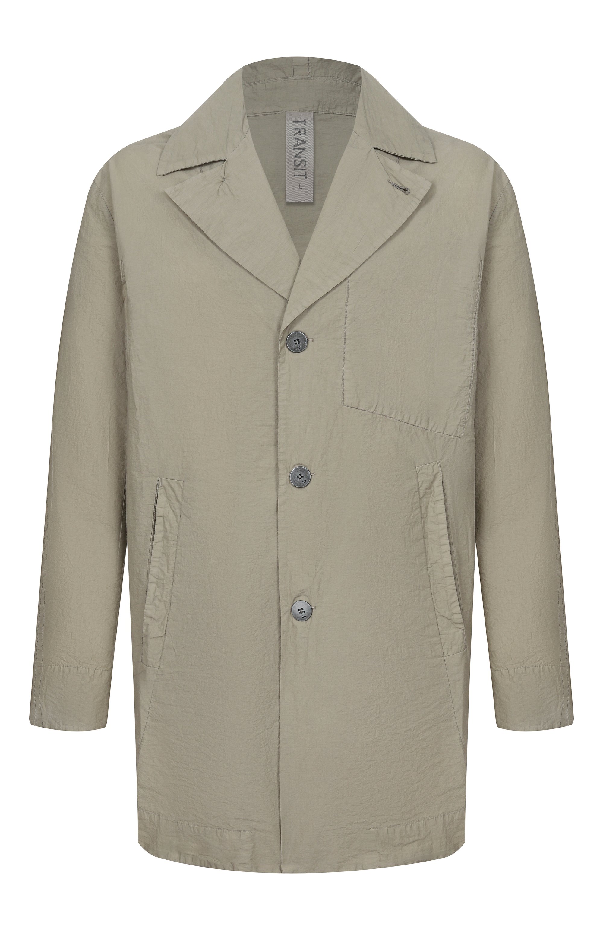 Хлопковый плащ TRANSIT светло-зеленого цвета по цене 99500 руб., арт. CFUTRC0241, фото 1 Хлопковый плащ TRANSIT, арт. CFUTRC0241, фото 1