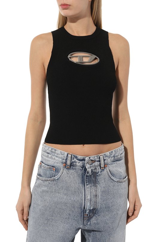 Майка из вискозы Diesel A09621/0DLAX Чёрный  A09621/0DLAX Фото 3