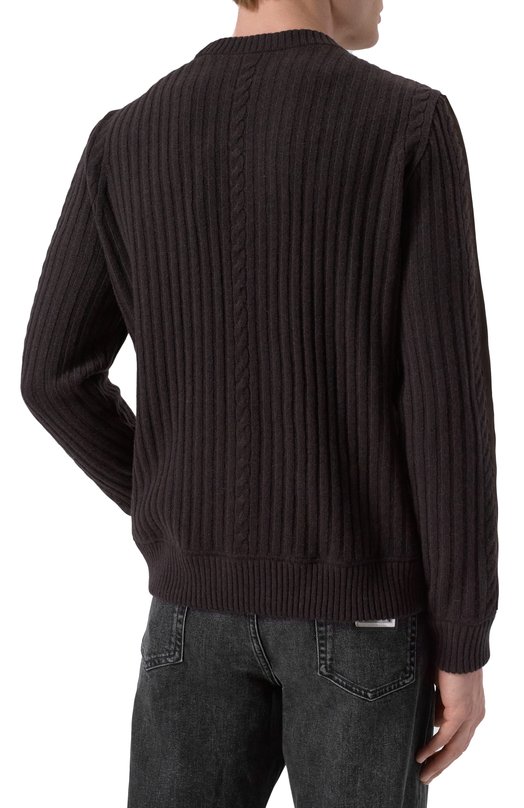 Кашемировый свитер с замшевой отделкой MVST M25.1MM.K011/K003 Коричневый  M25.1MM.K011/K003 Фото 4