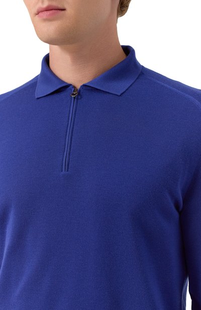Кашемировое поло STEFANO RICCI синего цвета по цене 334500 руб., арт. W505022P30/W25301, фото 5 Кашемировое поло STEFANO RICCI, арт. W505022P30/W25301, фото 5