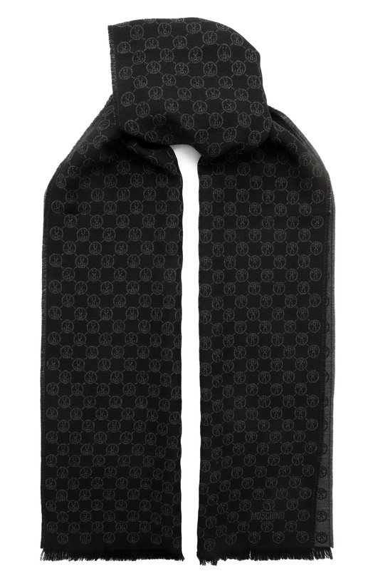 Шерстяной шарф Moschino 50066/M5131 Чёрный 50066/M5131