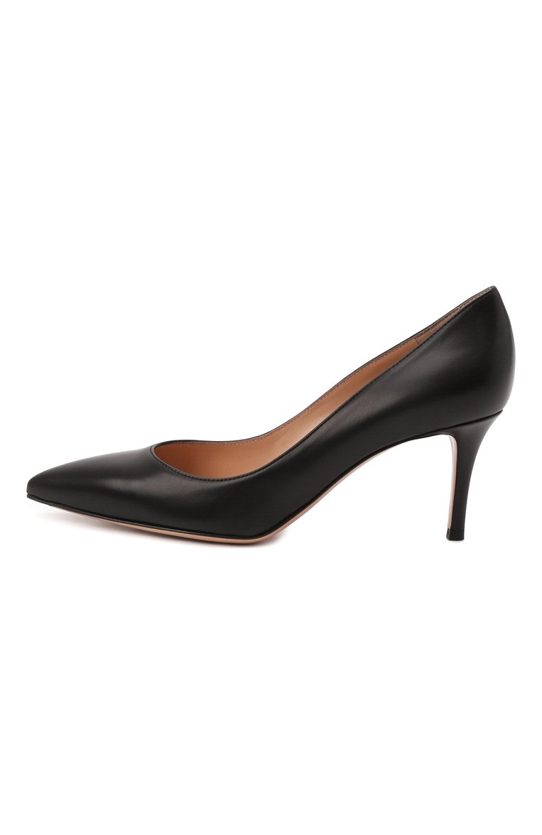 Женские кожаные туфли gianvito 70 GIANVITO ROSSI черного цвета, арт. G26770.70RIC.VITNER0 | Фото 4 (Материал внутренний: Натуральная кожа; Каблук высота: Средний; Статус проверки: Проверена категория; Каблук тип: Шпилька; Подошва: Плоская; Драгоценные камни: Проставлено; Материал сплава: Проставлено; Ювелирные украшения: Назначено; Материал внешний: Натуральная кожа)