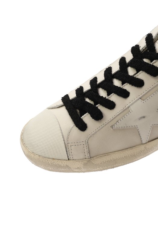 Кожаные кеды Super Star Golden Goose Deluxe Brand GMF00841.F006866 Белый  GMF00841.F006866 Фото 7